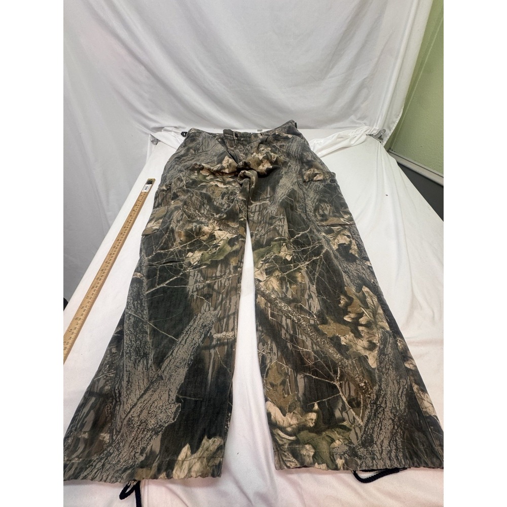 Vintage Jerzees Outdoors Pants Mens 2XLCamo Mossy Oak Break Up Adjustable Cargo‎